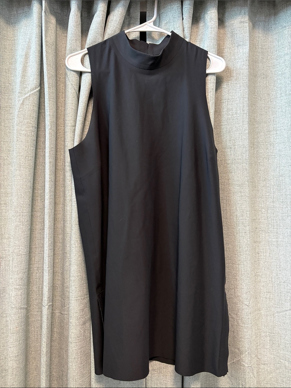 Athleta Black Sleeveless Mock Neck Mini Dress